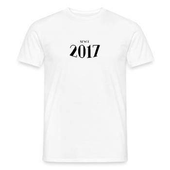 Funny Birthday Since 2017 - Men's T-Shirt - white - Front - AI Model Male 178 dark (178cm)