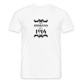Bester Ehemann seit 1914 Hochzeitstag - Männer T-Shirt - Weiß - Vorne - AI Model Male 178 dark (178cm)