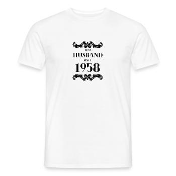 Meilleur mari depuis l’anniversaire de mariage de 1958 - T-shirt homme - blanc - Devant - AI Model Male 178 dark (178cm)