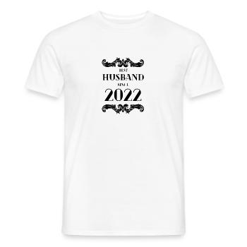 Meilleur mari depuis l’anniversaire de mariage 2022 - T-shirt homme - blanc - Devant - AI Model Male 178 dark (178cm)