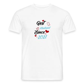 Bester Ehemann seit 2021 Hochzeit - Männer T-Shirt - Weiß - Vorne - AI Model Male 178 dark (178cm)