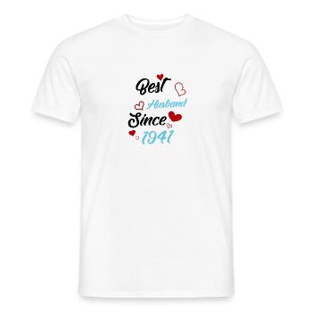 Best Husband Since 1941 Wedding - Men's T-Shirt - white - Front - AI Model Male 178 dark (178cm)