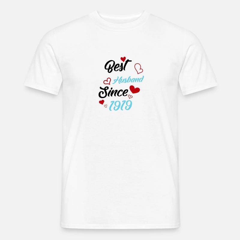 Bester Ehemann seit 1919 Hochzeit - Männer T-Shirt - Weiß
