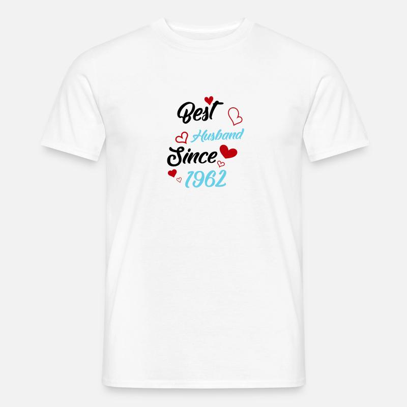 Bester Ehemann seit 1962 Hochzeit - Männer T-Shirt - Weiß
