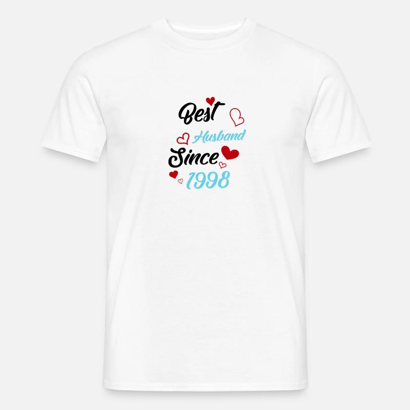 Bester Ehemann seit 1998 Hochzeit - Männer T-Shirt - Weiß