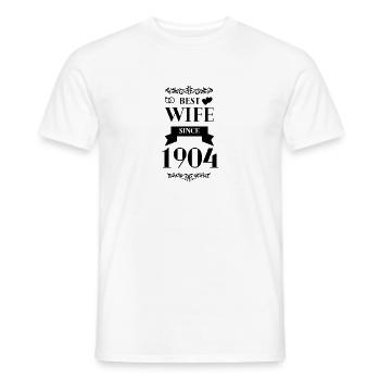 Beste Ehefrau seit 1904 Hochzeitstag - Männer T-Shirt - Weiß - Vorne - AI Model Male 178 dark (178cm)