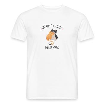The Perfect Couple For 87 Years Wedding - Men's T-Shirt - white - Front - AI Model Male 178 dark (178cm)