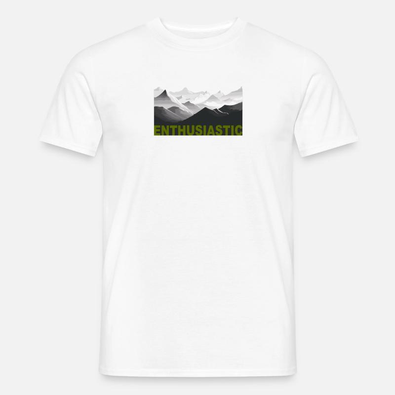 Mountain Enthusiastic - Männer T-Shirt - Weiß
