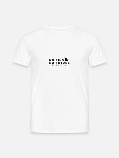 No Fins No Future - Männer T-Shirt - Weiß