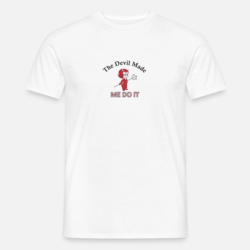 The devil made me do it - Men’s T-shirt - white