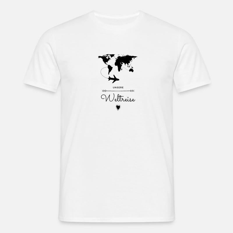 Weltreise Geschenkidee - Männer T-Shirt - Weiß