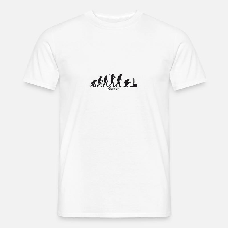 Evolution gamer / evolution chain gamers / gamers - Men’s T-shirt - white