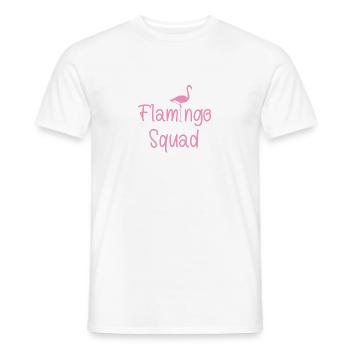 Flamingo Squad - T-shirt homme - blanc - Devant - AI Model Male 178 dark (178cm)