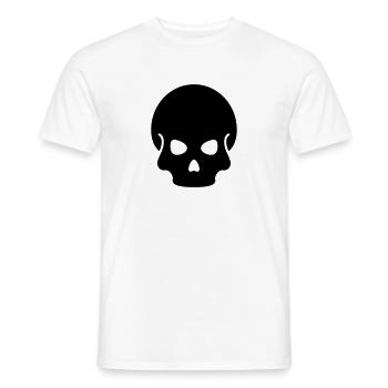 scull - Men's T-Shirt - white - Front - AI Model Male 178 dark (178cm)
