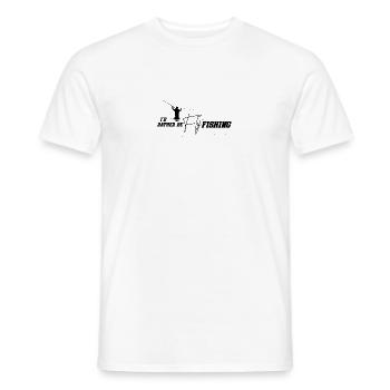 I'd Rather Be Fly Fishing - Cool fly fisherman - Men's T-Shirt - white - Front - AI Model Male 178 dark (178cm)