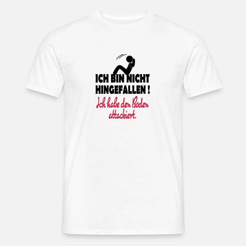 Hinfallen - Männer T-Shirt - Weiß