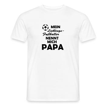 Fussball Papa Männer - Männer T-Shirt - Weiß - Vorne - AI Model Male 178 dark (178cm)