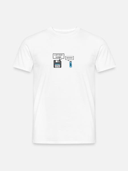 Diskette Ich bin dein Vater Usb - Männer T-Shirt - Weiß