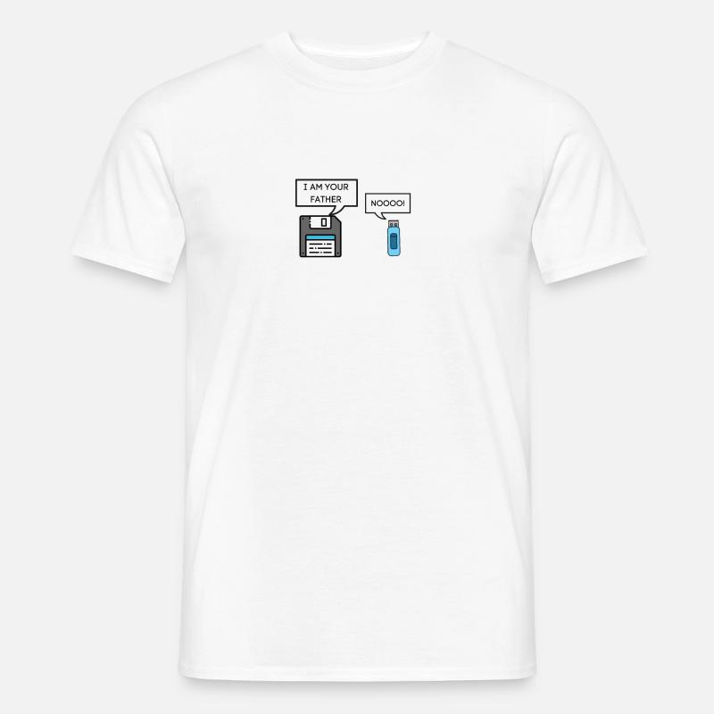 Diskette Ich bin dein Vater Usb - Männer T-Shirt - Weiß
