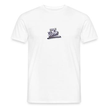 This Is John - Men's T-Shirt - white - Front - AI Model Male 178 dark (178cm)