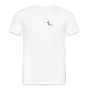 Vinodino - Wine Vinosaurs for wine lovers - Men's T-Shirt - white - Front - AI Model Male 178 dark (178cm)