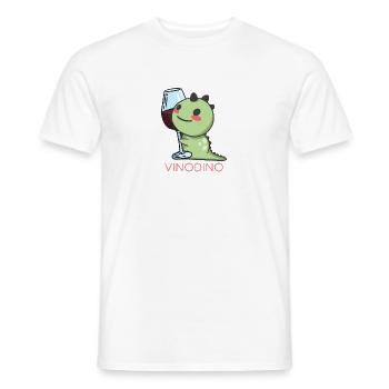 Vinodino - Wine Vinosaurs for wine lovers - Men's T-Shirt - white - Front - AI Model Male 178 dark (178cm)