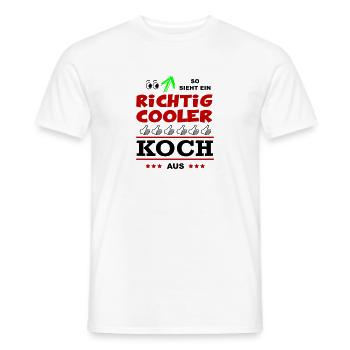 Beruf Arbeit Büro Mann KOCH - Männer T-Shirt - Weiß - Vorne - AI Model Male 178 dark (178cm)