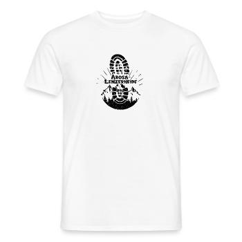 Arosa-Lenzerheide Switzerland hiking and skiing - Men's T-Shirt - white - Front - AI Model Male 178 dark (178cm)
