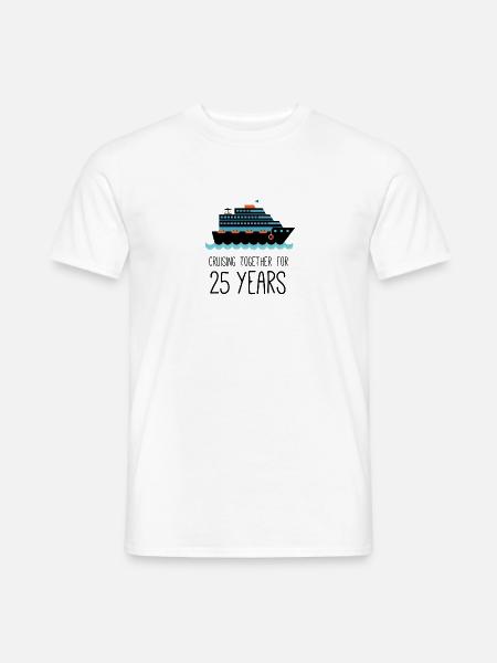 Gemeinsame Kreuzfahrt für 25 Jahre Hochzeitstag - Männer T-Shirt - Weiß