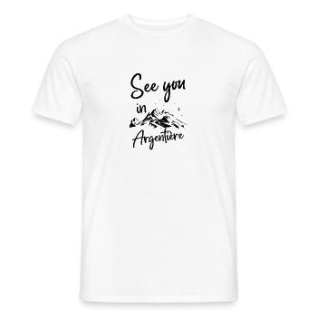 Argentière Frankreich wandern und Ski fahren - Männer T-Shirt - Weiß - Vorne - AI Model Male 178 dark (178cm)