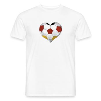 Cœur pour le football - T-shirt homme - blanc - Devant - AI Model Male 178 dark (178cm)