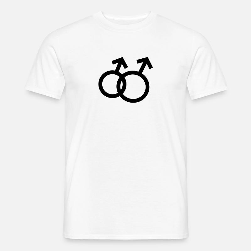 Schwul - Männer T-Shirt - Weiß