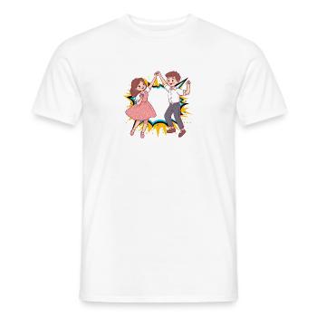 Couple de danse Foxtrot - T-shirt homme - blanc - Devant - AI Model Male 178 dark (178cm)