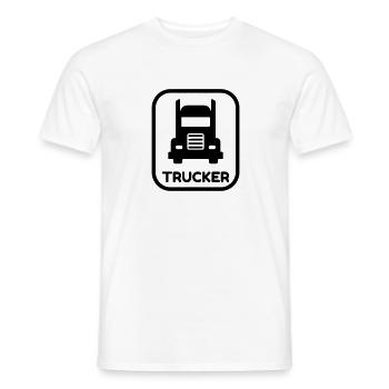 Trucker LKW Fahrer Routier Truck Camion Transport - Men's T-Shirt - white - Front - AI Model Male 178 dark (178cm)
