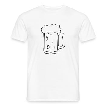 Beer Drawing Party Celebrate Black - Men's T-Shirt - white - Front - AI Model Male 178 dark (178cm)