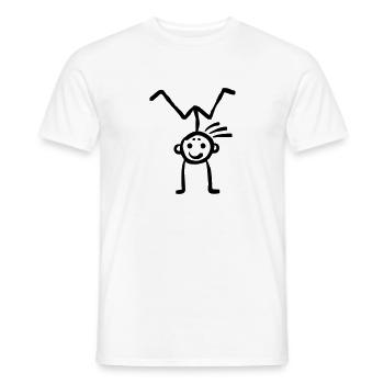Figures de bâton gymnastique au sol - T-shirt homme - blanc - Devant - AI Model Male 178 dark (178cm)
