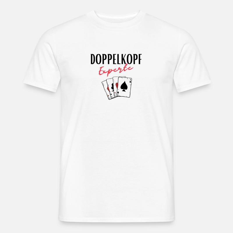 Doppelkopf Experte - Männer T-Shirt - Weiß