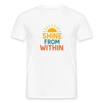 Briller de l’intérieur - Radiant Sunburst Citation Design - T-shirt homme - blanc - Devant - AI Model Male 178 dark (178cm)