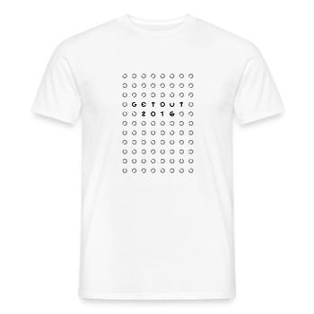 GetOut 2016 Sehtest 3 - Männer T-Shirt - Weiß - Vorne - AI Model Male 178 dark (178cm)
