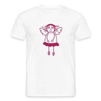 Ange gardien filles - T-shirt homme - blanc - Devant - AI Model Male 178 dark (178cm)