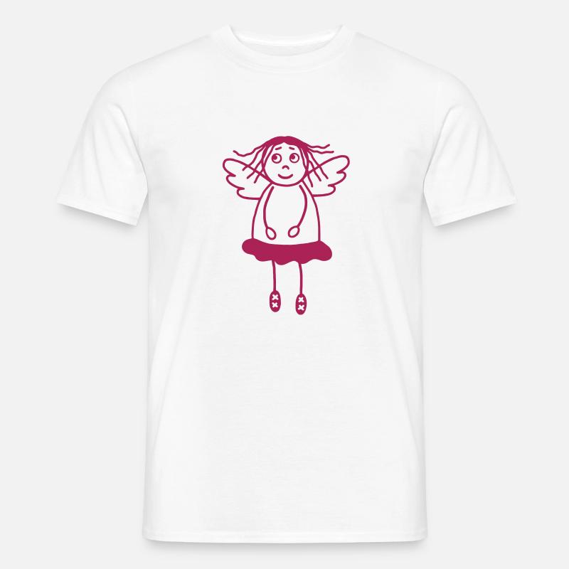 Schutzengel Mädchen - Männer T-Shirt - Weiß