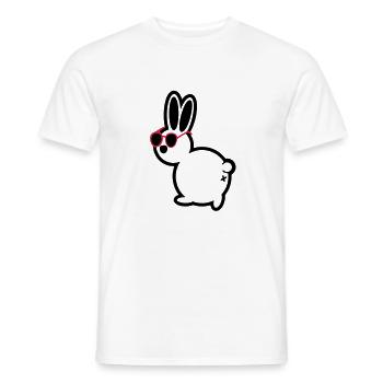 comic hase - Männer T-Shirt - Weiß - Vorne - AI Model Male 178 dark (178cm)