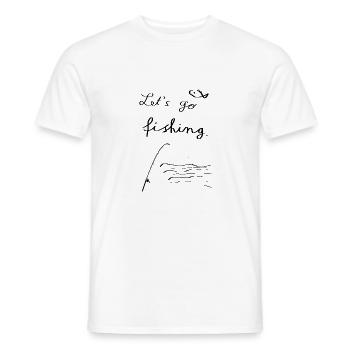 Angeln Fischen - Männer T-Shirt - Weiß - Vorne - AI Model Male 178 dark (178cm)