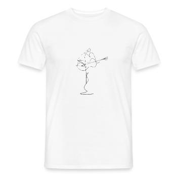 Guitare - T-shirt homme - blanc - Devant - AI Model Male 178 dark (178cm)