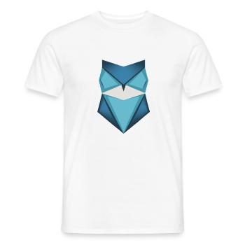 Blaue Eule Origami Kunst - Männer T-Shirt - Weiß - Vorne - AI Model Male 178 dark (178cm)