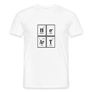| cardiaque Tableau périodique des éléments - T-shirt homme - blanc - Devant - AI Model Male 178 dark (178cm)