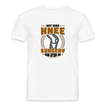 Not even Knee surgery can stop me - Männer T-Shirt - Weiß - Vorne - AI Model Male 178 dark (178cm)
