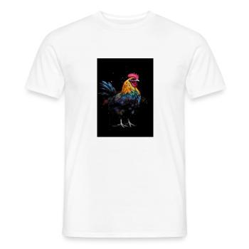 Silkie Chicken Colorful - Männer T-Shirt - Weiß - Vorne - AI Model Male 178 dark (178cm)