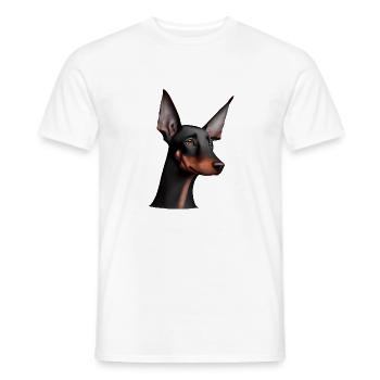 Doberman dresseur chien Doberman Doberman chiot - T-shirt homme - blanc - Devant - AI Model Male 178 dark (178cm)