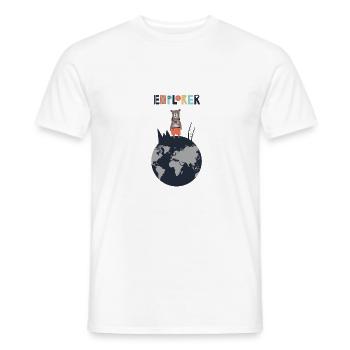 Explorer - Men's T-Shirt - white - Front - AI Model Male 178 dark (178cm)